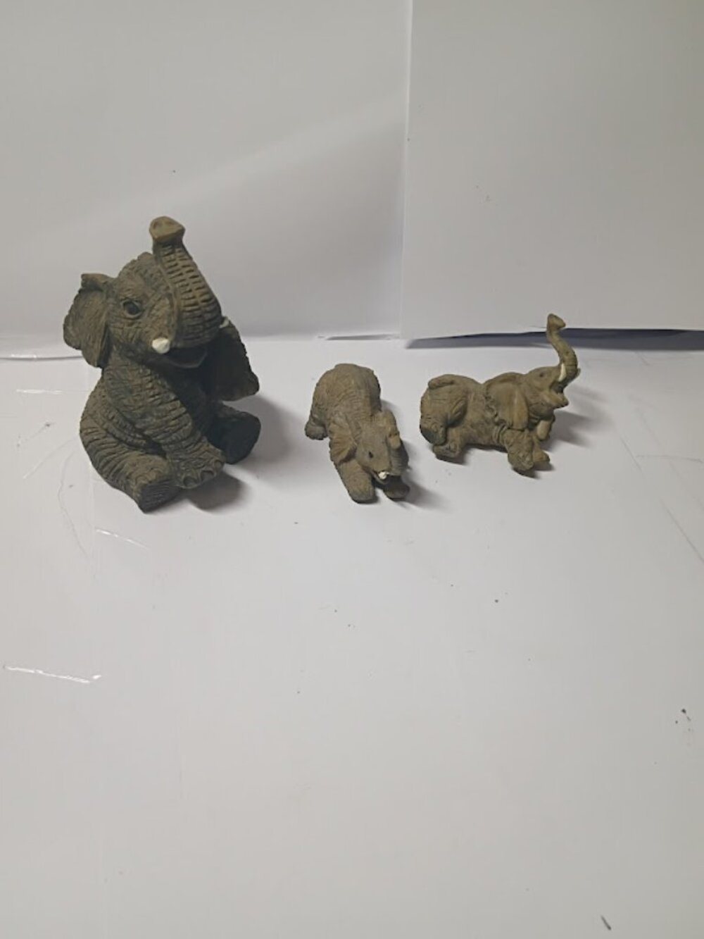 The Herd Vintage 1989 Resin Elephant Figures by Martha Carey - Picture 1 of 10